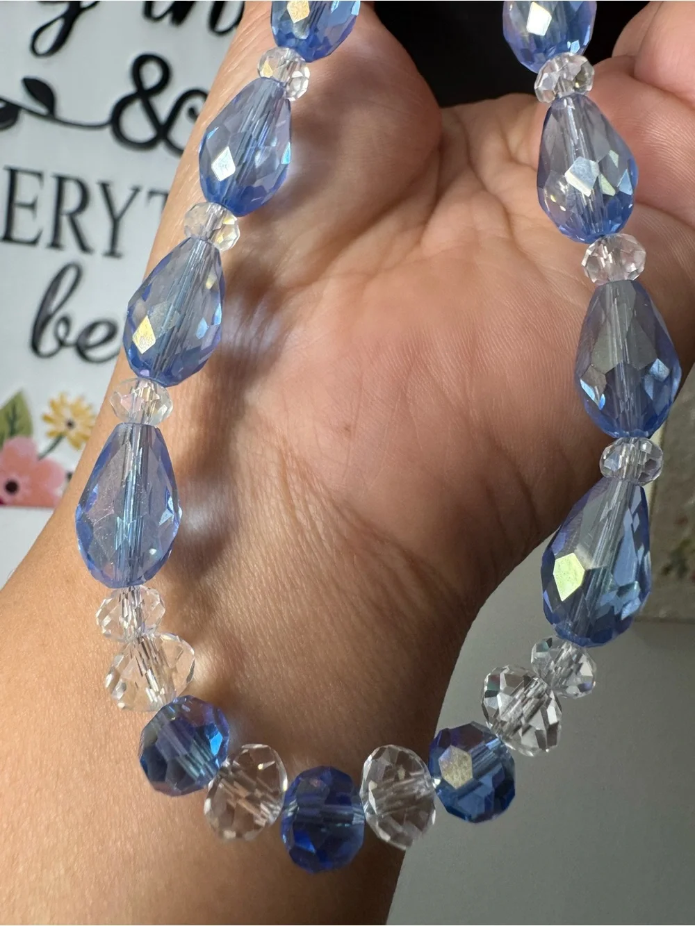 Bling Bling Crystal and Blue Phone/Key/Bag Chain #P1077